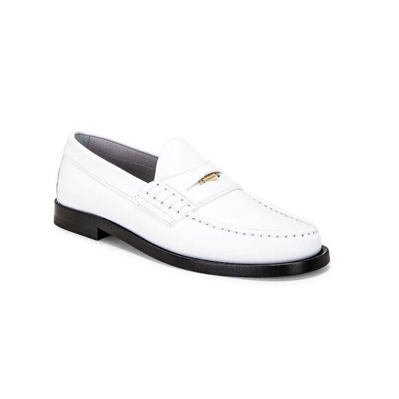 BURBERRY Leather Loafer in Optic White NWB Size 36.5 - Picture 2 of 10